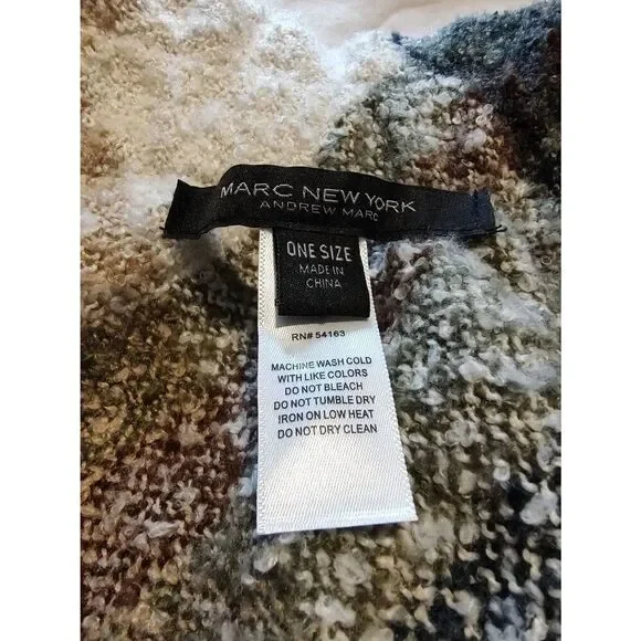 MARC New York Women's One Size Neutrals Cape Poncho Toggle Closure - Picture 5 of 6